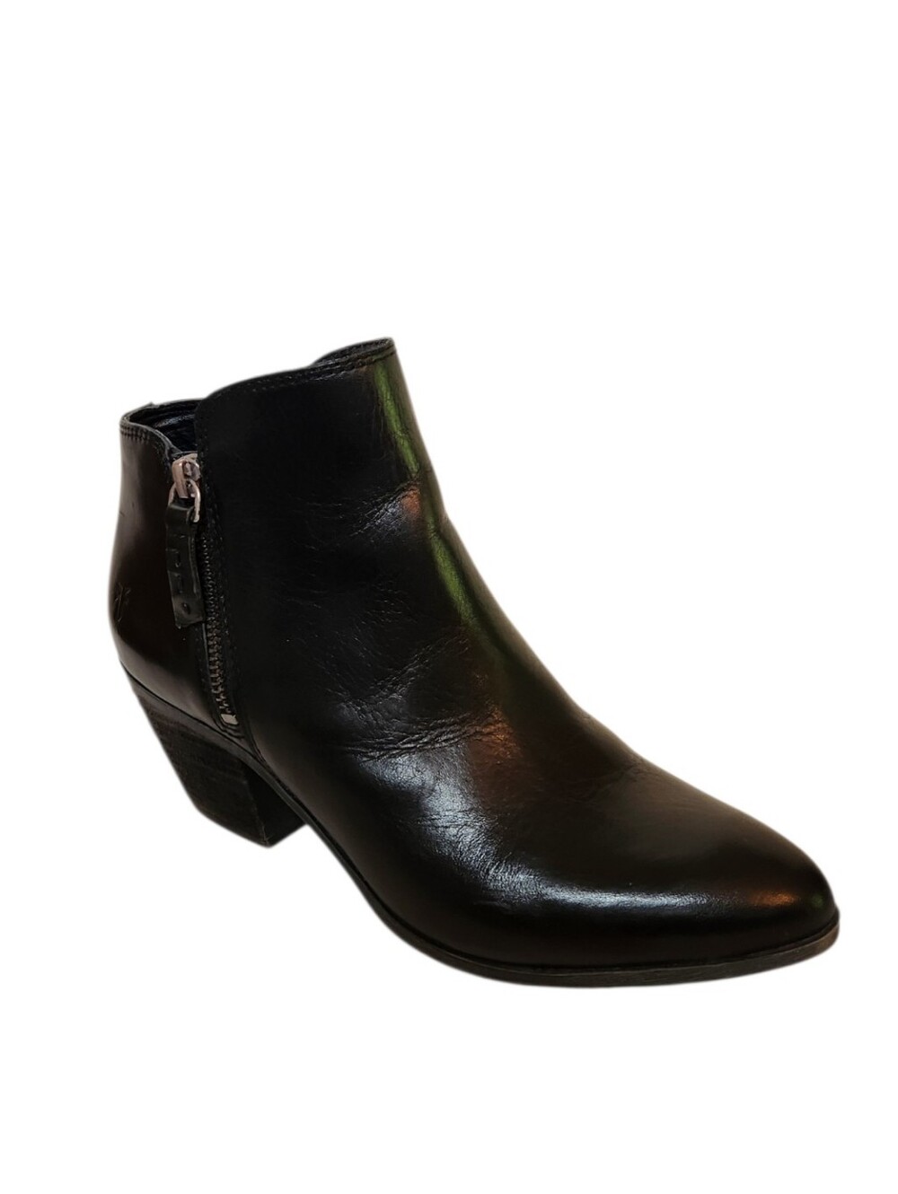 Frye Judith Black Leather Ankle Boots Size 6M